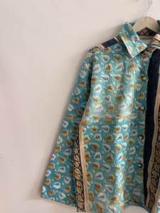 Vintage Recycle <b>Kantha</b> Handmade Baggy Oversized <b>Jacket</b> Unisex Shirt - Product Image 3