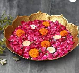 ขาตั้งจานโลตัสแบบหลายชั้นทันสมัย ทำจากเหล็กตีลาย พร้อมชามอูร์ลีและวงแหวนตกแต่ง สำหรับวางบนโต๊ะในงานเทศกาล ทำด้วยมือ - Product Image 5