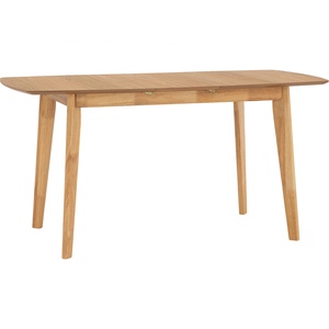 Mesa de Comedor Extensible de Roble Malayo de Alta Calidad, con Diseño de Hoja de Mariposa, Madera Sólida, Ahorra Espacio, Estilo Moderno de Mediados de Siglo, para 4 Personas - Product Image 1