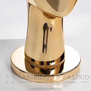 2 Couleurs Tête Métallique Mannequin casquette chapeau Présentoir pour perruque de cheveux Présentoir pour magasin - Product Image 4