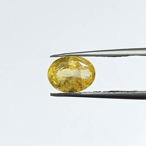 Saphir jaune ovale naturel de 3,23 carats du Sri Lanka, pierres précieuses en vrac pour la fabrication de bijoux et de bagues YOIS-210 - Product Image 2