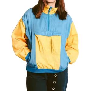 Mayorista Nuevo Verano Ligero Mujer Cortavientos Anorak Pullover Transpirable Impermeable Reversible Crudo Bordado Poliéster - Product Image 4
