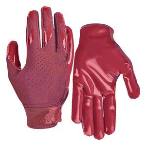 Guantes Deportivos de Dedo Completo Unisex, Material PU, Transpirables, para Uso en Exteriores en Todas las Estaciones, Color Rojo, Guantes de Fútbol - Product Image 1