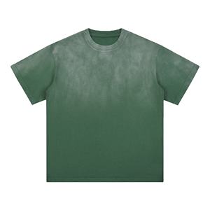 Camisetas en blanco de alta calidad con lavado ácido en blanco Estilo vintage Algodón pesado Oversize Hombres 250gsm Camisetas - Product Image 1