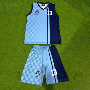 Ensemble Maillot et Short de Basketball Personnalisé Unisexe en Gros, Impression par Sublimation, Débardeur Sans Manches, Uniforme à Motif Damier Respirant - Product Image 1