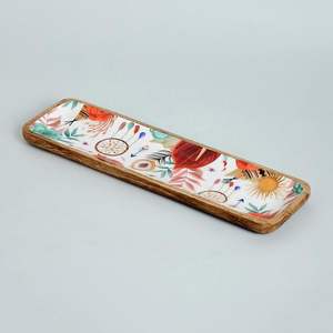 Plateau rectangulaire en bois imprimé de qualité supérieure, design exclusif artisanal, décoratif pour la maison et la restauration, à vendre - Product Image 1