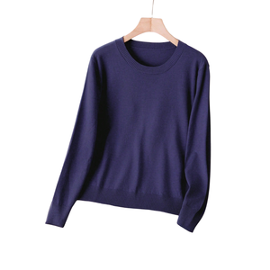 <b>Women</b> Classic Crew Neck Knit Sweater Long Sleeve Ribbed Cuff Casual Pullover <b>Top</b> Regular Fit Soft <b>Warm</b> Daily Wear Fashion - Product Image 1