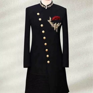 Salwar Kameez de Mariage pour Homme, Style Indien et Pakistanais, Tenue de Marié Royale Brodé, Ensemble Dulha Premium Traditionnel Infroissable - Product Image 1