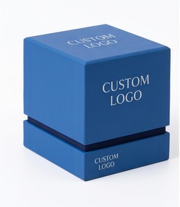 Boîte carrée rigide avec logo personnalisé, doublure en satin et ruban pour l'emballage de bijoux, montres et lunettes - Product Image 4
