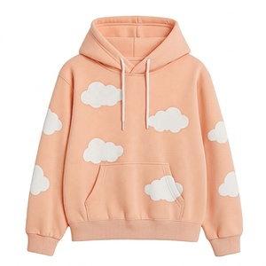 Women's Plus Size Knitted Front Logo 100% Cotton Casual Hoodie Sweatshirts 2026 - Product Image 1