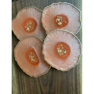 Oval and Round Resin Coasters for Minimal Home Elegant <b>Beverage</b> <b>Serving</b> <b>Sets</b> - Product Image 3