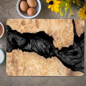 Artisan Resin Rectangle Serving Platter Board with Wood <b>Knife</b> Handle 1.3 cm Thick Dishwasher <b>Safe</b> & Non-Toxic - Product Image 4