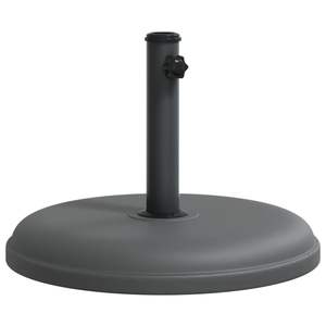 Base de parasol en fer de 33 lb avec support en plastique gris foncé pour parasol en béton - Product Image 2