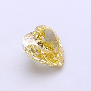 Diamant CVD de laboratoire, taille cœur brillant modifiée, 1,01 carats, jaune intense fantaisie, clarté VS2, polissage excellent, vente en gros B2B - Product Image 4