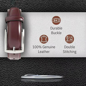 เข็มขัดผู้ชาย เข็มขัดหนังแท้สำหรับผู้ชาย กางเกงยีนส์ลำลอง เข็มขัดหนังผู้ชาย - Product Image 4