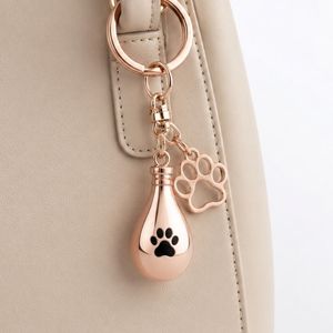 Pet Cremation Urns Keychain with Pear Shape Pendant, Zinc Alloy Keepsake Keyring for Pet Loss <b>Memorial</b> <b>Gifts</b> - Product Image 5