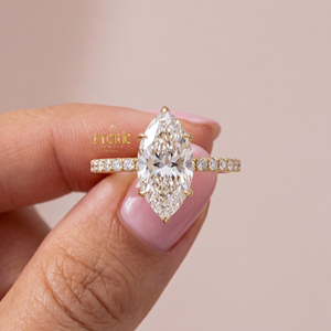 Marquise Cut Lab Grown Zircon 1 CT VVS2 EFG Color Luxury Engagement <b>Ring</b> Sterling <b>Silver</b> Claw Setting <b>Solitaire</b> Wedding Band - Product Image 1