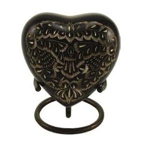 Two Tone Engraved Heart <b>Keepsake</b> Cremation Urn Heart Brass Cremation Heart Shaped Memorial Urn <b>Ashes</b> <b>Keepsakes</b> <b>for</b> <b>Ashes</b> - Product Image 6