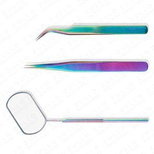 3PCS Stainless Steel Eyelash Extension <b>Tool</b> Set with Large Makeup Mirror Pointed Tweezers for False Eyelash Application Kit - Product Image 5