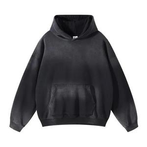 Sweat à capuche unisexe de haute qualité pour l'automne, mélange coton/bambou, coupe oversize, sportif, respirant, avec fermeture éclair et service d'impression de logo brodé - Product Image 5