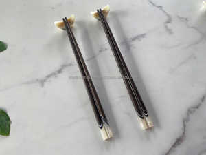 <b>Reusable</b> Wooden <b>Chopsticks</b> Set | Elegant Design, Lightweight, Ideal for Japanese, Chinese, Thai Food, Noodles, and Dumplings - Product Image 2