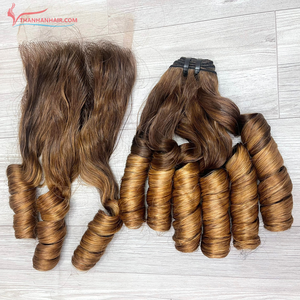 Doble dibujado vapor Fumi Curl pelo humano crudo vietnamita, pelo crudo birmano de alta calidad precio de fábrica al por mayor solamente - Product Image 1