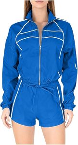 Conjunto de Chaqueta y Pantalón Deportivo Ligero de Nailon para Mujer, Estilo Urbano, con Material de Alta Calidad - Product Image 4