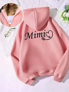 Sweat-shirt à capuche en molleton 100 % coton épais, surdimensionné, de luxe, pour femme, vente en gros personnalisée - Product Image 4