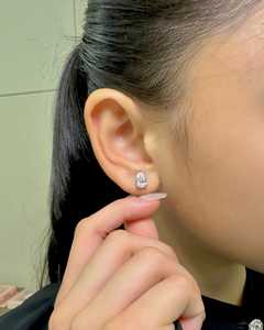 Ready to Ship Lab Grown 1.01CT VS1 Pear Cut Diamond <b>Stud</b> <b>Earrings</b> For Unisex 14K White Gold <b>Fine</b> Anniversary Promise Gift Her - Product Image 4