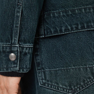 New Design <b>Long</b> Sleeve Washed Denim <b>Jackets</b> <b>Men</b> Fit Front Pockets Buttons Jean <b>Jackets</b> Online - Product Image 4