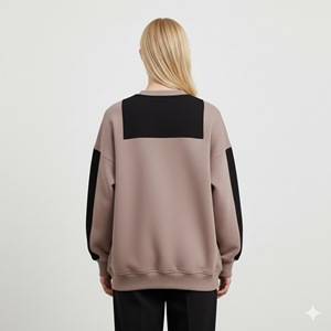 Sudadera Oversize de Algodón Grueso con Estampado y Lavado Ácido, Cuello Redondo, Hombros Caídos, Cremallera Completa, Estilo Urbano, Ecológica, para Mujer, Personalizada ODM - Product Image 6