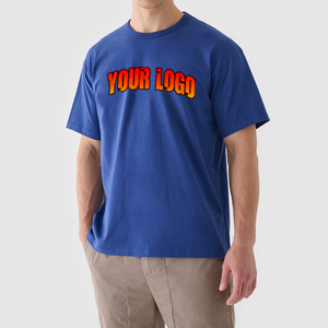 เสื้อยืดผู้ชายสไตล์สตรีทแวร์ทรงหลวมใส่สบายสำหรับฤดูร้อน ผ้าคอตตอน 100% หนัก 180GSM ล้างสีแบบแอซิดวอช  สั่งทำได้ตามต้องการ ขายดี - Product Image 1