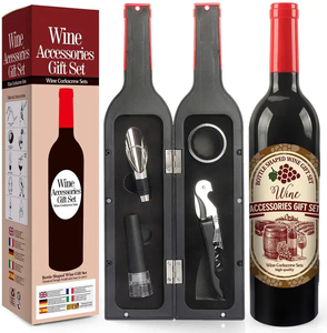 Ensemble d'ouvre-bouteilles à vin multifonctionnel, coffret de bar, support en forme de bouteille, ouvre-bouteille cadeau, accessoires de bar - Product Image 3