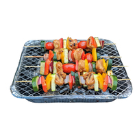 Rehaussez votre cuisine en plein air : Briquettes de charbon de coco écologiques Black Pearl pour barbecue jetable avec oxygène