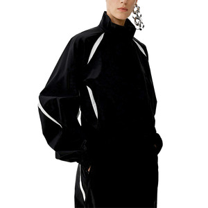 Custom <b>Women</b> Lightweight 100% Polyester Breathable Track Suit Set Full Zip <b>Jacket</b> Wide Leg Pants Athleisure OEM Private Label - Product Image 4