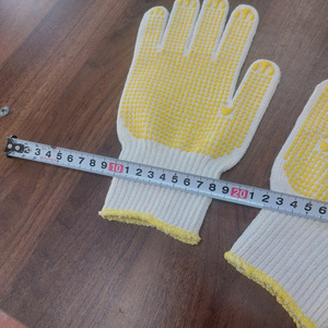 Best price natural white yarn cotton PVC dotted Safety Gloves All size 10 Gauges 12 pairs <b>polybag</b> general purposes from Vietnam - Product Image 6