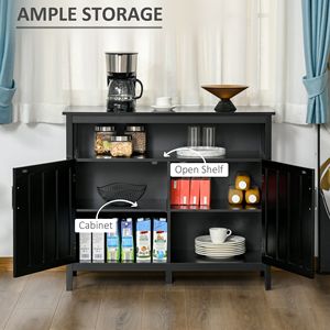 Credenza da Cucina Artigianale in Rovere Nero con 2 Ripiani Regolabili per Ingresso, Soggiorno, Villa, Fattoria, Palestra - Product Image 5