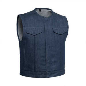 Gilet en jean pour homme Lowside, bleu - Product Image 1