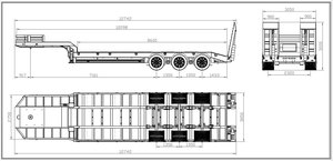 Remolque de plataforma baja hidráulico autocargable de servicio pesado para transporte al por mayor - Product Image 5