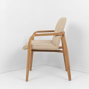 Fauteuil de salle à manger en teck recyclé rembourré en bois massif pour importateurs et distributeurs de meubles en Indonésie - Product Image 4