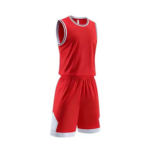 Uniforme de Baloncesto Sublimado Personalizado, Camiseta sin Mangas Roja con Pantalones Cortos, Absorbe la Humedad, Unisex, para Adultos, Ropa Deportiva para Todas las Temporadas - Product Image 6