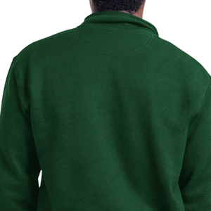 เสื้อสเวตเชิ้ตผู้ใหญ่แบบซิป 1/4 สีเขียวป่า ผ้าฟลีซนุ่ม สวมใส่สบาย อุ่นสบาย แขนยาว มีฮู้ด ซิป 1/4  รับผลิตตามสั่ง ขายส่ง - Product Image 5