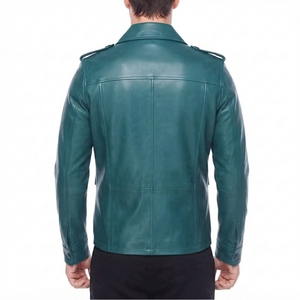 Veste de terrain unisexe en cuir de vachette, coupe ajustée, décontractée, pour l'hiver, avec fermeture éclair sur le devant, service OEM, pour un usage quotidien - Product Image 3