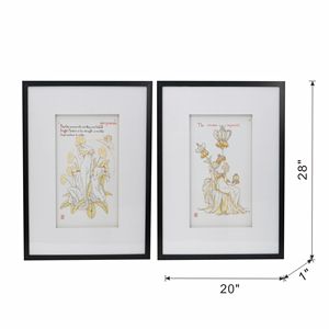 Set di 2 Quadri Incorniciati 20x28 Pollici, Decorazioni Murali dal Design Accattivante - Product Image 2