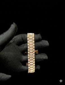 Montre mécanique de luxe personnalisée entièrement sertie de diamants en acier inoxydable avec un savoir-faire exquis pour les montres de marque - Product Image 3