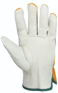 Guantes de Trabajo de Cuero Completos, Blancos y Naranjas, Unisex, Resistentes al Viento, para Deportes al Aire Libre en Invierno - Product Image 4