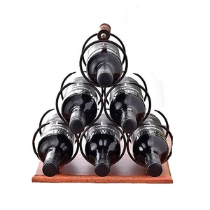 Support à bouteilles de vin moderne en métal de qualité supérieure, organiseur de bouteilles de vin, présentoir à bouteilles de boisson - Product Image 1