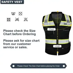Chaleco de Seguridad Reflectante de Alta Visibilidad con Mangas Cortas, Chalecos Reflectantes de Trabajo, OEM/ODM - Product Image 3