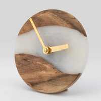 Elegante Reloj de Pared de Cuarzo de Madera, Moderno y Minimalista, Movimiento Silencioso, Diseño Único, Decoración de Lujo para Sala de Estar, Bodas, Diwali, Funciona con Batería