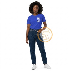 Camisetas Personalizadas de Verano para Mujer Zeta Phi Beta, Cuello en V, Bordado, Impresión por Transferencia de Calor, 100% Algodón Transpirable, Sororidad - Product Image 2